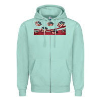 Seafoam american flag lips 16oz libbey cup Zipper Hoodie - HRA Design Shop