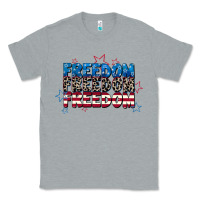 Heather Grey Freedom freedom freedom 4th of july Classic Tee - CowGirlArtShop