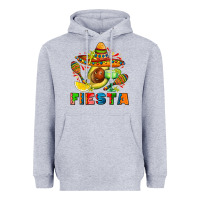Heather Grey fıesta with avocado and sombrero Heavyweight Hoodie - AdoDesignShop