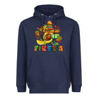 Navy fıesta with avocado and sombrero Heavyweight Hoodie - AdoDesignShop