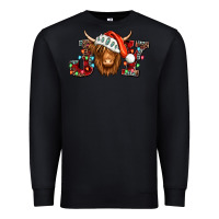 Black joy christmas shaggy cow Premium Sweatshirt - Jasminsmagicworld