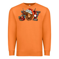 Joy Christmas Shaggy Cow Premium Sweatshirt | Teevron