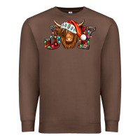 Chestnut joy christmas shaggy cow Premium Sweatshirt - Jasminsmagicworld