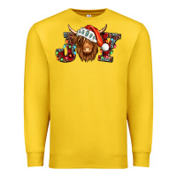 Lemon joy christmas shaggy cow Premium Sweatshirt - Jasminsmagicworld