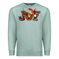 Seafoam joy christmas shaggy cow Premium Sweatshirt - Jasminsmagicworld