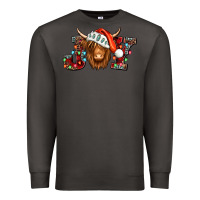 Smoke joy christmas shaggy cow Premium Sweatshirt - Jasminsmagicworld