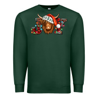Sports Green joy christmas shaggy cow Premium Sweatshirt - Jasminsmagicworld