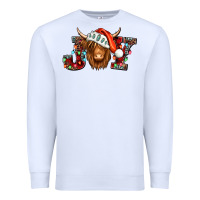 White joy christmas shaggy cow Premium Sweatshirt - Jasminsmagicworld