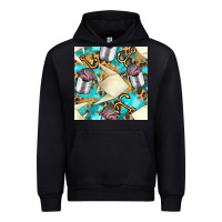 Black Paper Fish And Canned With Anchor Seamless Pattern Pbs Urban Hoodie - BundleAndBundleShop
