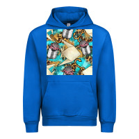 Cobalt Paper Fish And Canned With Anchor Seamless Pattern Pbs Urban Hoodie - BundleAndBundleShop