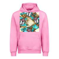 Fuchsia Pink Paper Fish And Canned With Anchor Seamless Pattern Pbs Urban Hoodie - BundleAndBundleShop
