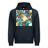 Navy Paper Fish And Canned With Anchor Seamless Pattern Pbs Urban Hoodie - BundleAndBundleShop