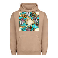 Pigment Burro Paper Fish And Canned With Anchor Seamless Pattern Pbs Urban Hoodie - BundleAndBundleShop