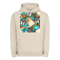 Pigment French Oak Paper Fish And Canned With Anchor Seamless Pattern Pbs Urban Hoodie - BundleAndBundleShop