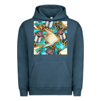 Pigment Midnight Navy Paper Fish And Canned With Anchor Seamless Pattern Pbs Urban Hoodie - BundleAndBundleShop