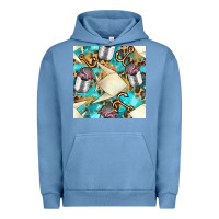 Pigment Pebble Blue Paper Fish And Canned With Anchor Seamless Pattern Pbs Urban Hoodie - BundleAndBundleShop
