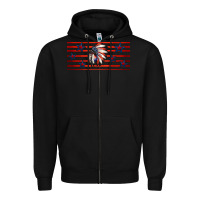 Black patriotic native american headdress 16oz libbey cup Zipper Hoodie - HRA Design Shop