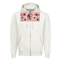 Oatmeal Heather patriotic native american headdress 16oz libbey cup Zipper Hoodie - HRA Design Shop