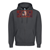 Smoke patriotic native american headdress 16oz libbey cup Zipper Hoodie - HRA Design Shop