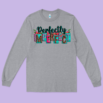 Perfectly Imperfect Long Sleeve Tee Designed By Zillion Design Studio