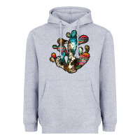 Heather Grey serape cactus Heavyweight Hoodie - JahusDesignShop