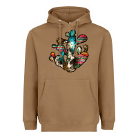 Toasted Coconut serape cactus Heavyweight Hoodie - JahusDesignShop