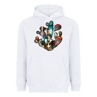 White serape cactus Heavyweight Hoodie - JahusDesignShop