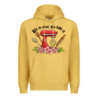 Antique Gold life is what you bake it Premium Hoodie - MaliasSmallBusiness