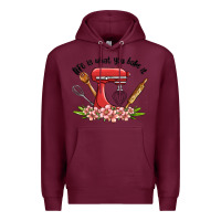 Burgundy life is what you bake it Premium Hoodie - MaliasSmallBusiness