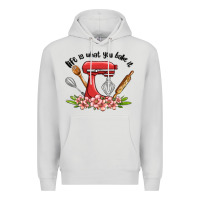 Dove Grey life is what you bake it Premium Hoodie - MaliasSmallBusiness