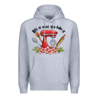 Heather Grey life is what you bake it Premium Hoodie - MaliasSmallBusiness