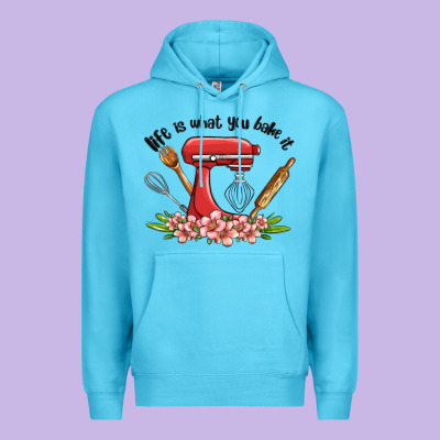 Life Is What You Bake It Premium Hoodie Designed By Maliassmallbusiness