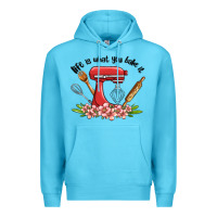 Ocean Blue life is what you bake it Premium Hoodie - MaliasSmallBusiness