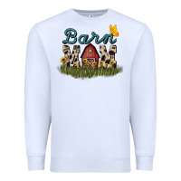 White barn mom sunflower Premium Sweatshirt - NancyCooperArtShop
