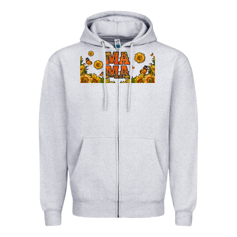Sunflowers And Butterflies Mama 16oz Libbey Cup Zipper Hoodie by HRA Design Shop | Teevron