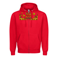 Red sunflowers and butterflies mama 16oz libbey cup Zipper Hoodie - HRA Design Shop