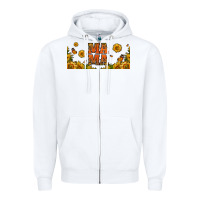 White sunflowers and butterflies mama 16oz libbey cup Zipper Hoodie - HRA Design Shop