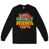 Black groovy mama Long Sleeve Tee - Zillion Design Studio