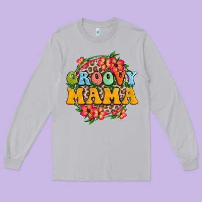 Groovy Mama Long Sleeve Tee Designed By Zillion Design Studio