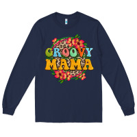 Navy groovy mama Long Sleeve Tee - Zillion Design Studio