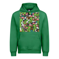 Emerald Western Cactus And Turquoise Gemstone With Leopard And Cowhide Seamles Urban Hoodie - BundleAndBundleShop