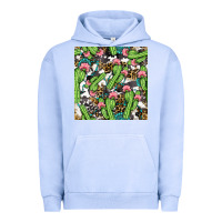 Pigment Grape Ice Western Cactus And Turquoise Gemstone With Leopard And Cowhide Seamles Urban Hoodie - BundleAndBundleShop