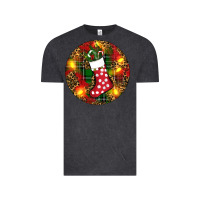 Vintage Black Santa Stocking Christmas Vintage Tee - RanaPortraitStore