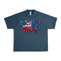 Midnight Navy love texas map Urban Heavy Tee - Zillion Design Studio