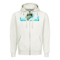 Oatmeal Heather jumping bass fishing 16oz libbey cup Zipper Hoodie - HRA Design Shop