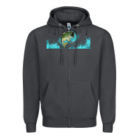 Smoke jumping bass fishing 16oz libbey cup Zipper Hoodie - HRA Design Shop