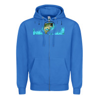 True Royal jumping bass fishing 16oz libbey cup Zipper Hoodie - HRA Design Shop