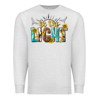 Oatmeal Heather be the light Premium Sweatshirt - NancyCooperArtShop