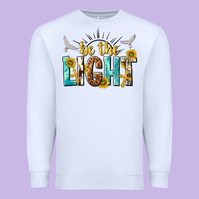 Be The Light Premium Sweatshirt Designed By Nancycooperartshop