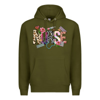 Army Green nurse Premium Hoodie - NancyCooperArtShop